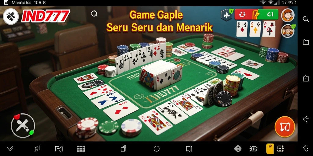 Gameplay seru Gaple dengan teman-teman dalam IND777.
