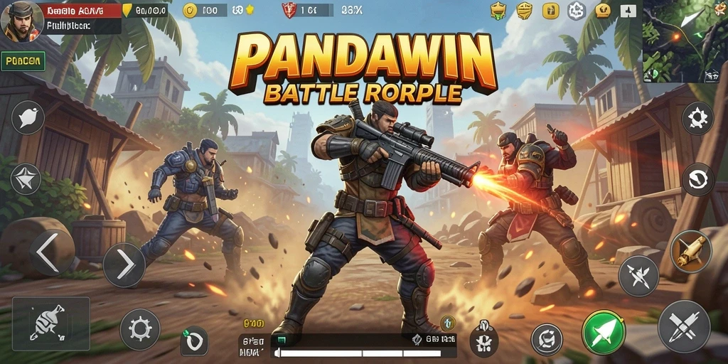 Gameplay intens dan seru di PANDAWIN Battle Royale.