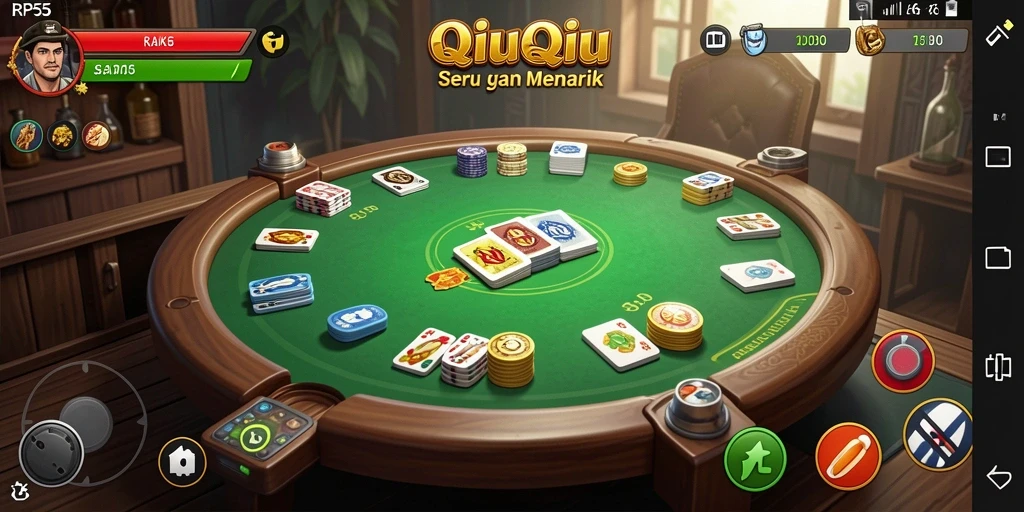 Tampilan gameplay RP55 yang menarik saat bermain QiuQiu.