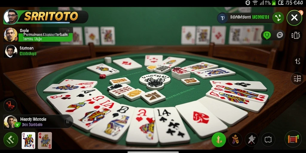 Screenshot SRITOTO menampilkan gameplay Gaple yang seru.